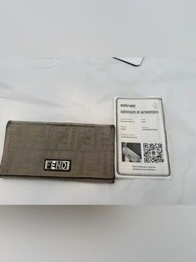 Fendi Zucca FF Monogram Continental Flap Wallet w/COA